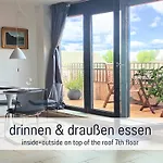 Rheinblick7 - Spektakulaerer Blick Auf Duesseldorfer Skyline - Ruhig Modern Privatparkplatz Aufzug - Anbindung An Messe Flughafen Hauptbahnhof Appartement *