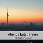 Rheinblick7 - Spektakulaerer Blick Auf Duesseldorfer Skyline - Ruhig Modern Privatparkplatz Aufzug - Anbindung An Messe Flughafen Hauptbahnhof * Neuss