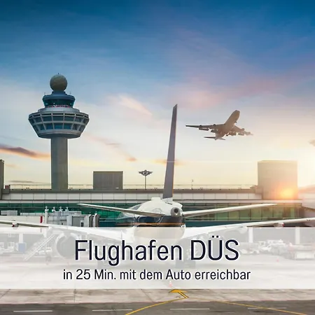Apartamento Rheinblick7 - Spektakulaerer Blick Auf Duesseldorfer Skyline - Ruhig Modern Privatparkplatz Aufzug - Anbindung An Messe Flughafen Hauptbahnhof