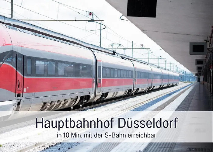 Rheinblick7 - Spektakulaerer Blick Auf Duesseldorfer Skyline - Ruhig Modern Privatparkplatz Aufzug - Anbindung An Messe Flughafen Hauptbahnhof Neuss