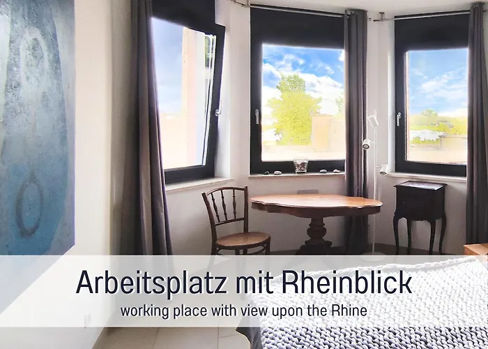 Rheinblick7 - Spektakulaerer Blick Auf Duesseldorfer Skyline - Ruhig Modern Privatparkplatz Aufzug - Anbindung An Messe Flughafen Hauptbahnhof *