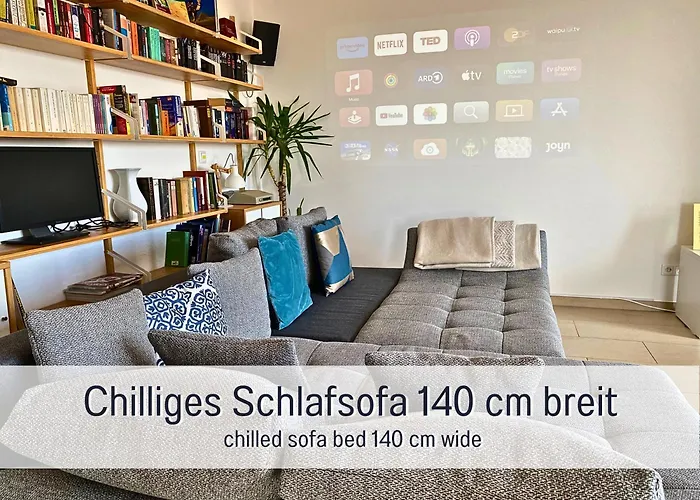 Rheinblick7 - Spektakulaerer Blick Auf Duesseldorfer Skyline - Ruhig Modern Privatparkplatz Aufzug - Anbindung An Messe Flughafen Hauptbahnhof