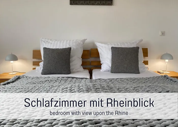 Apartment Rheinblick7 - Spektakulaerer Blick Auf Duesseldorfer Skyline - Ruhig Modern Privatparkplatz Aufzug - Anbindung An Messe Flughafen Hauptbahnhof Neuss