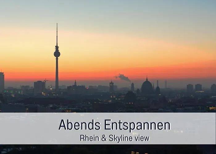 Rheinblick7 - Spektakulaerer Blick Auf Duesseldorfer Skyline - Ruhig Modern Privatparkplatz Aufzug - Anbindung An Messe Flughafen Hauptbahnhof * Neuss